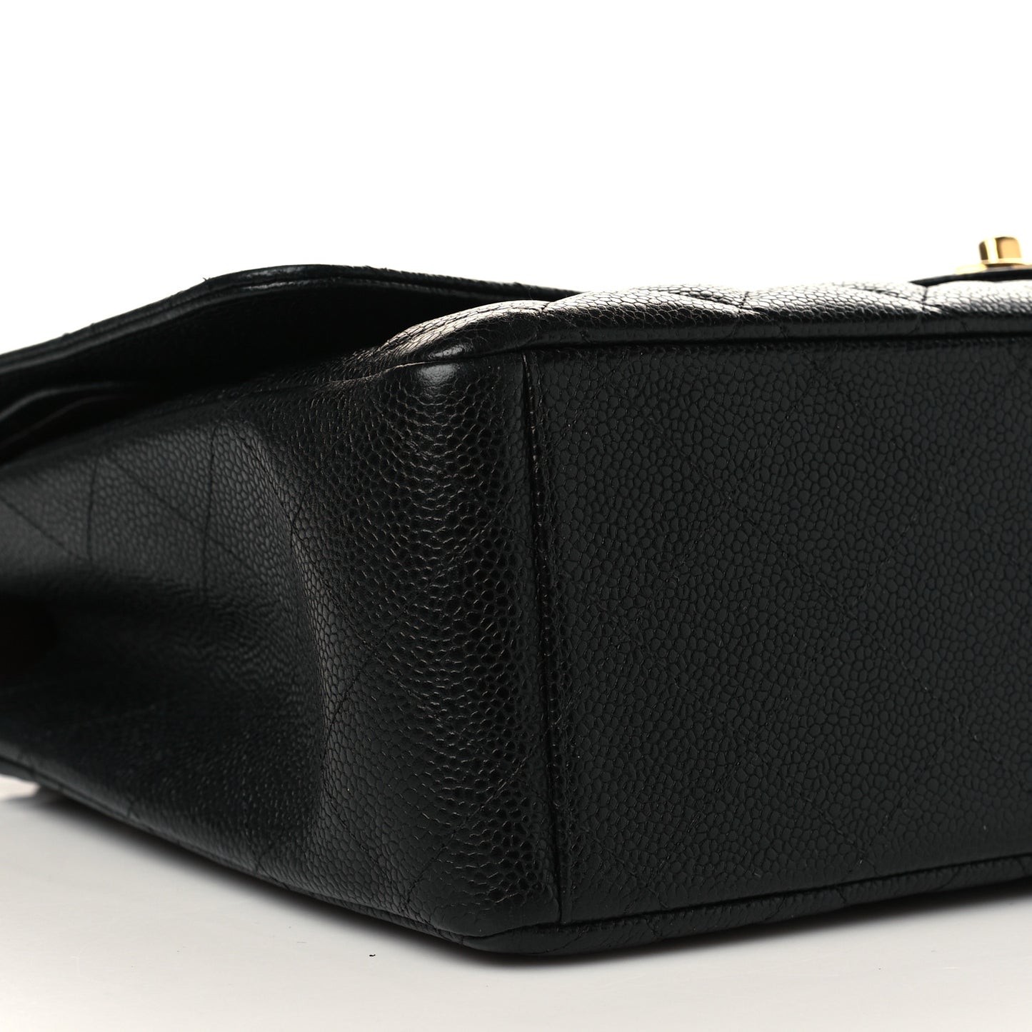 Caviar Quilted Maxi Double Flap Black