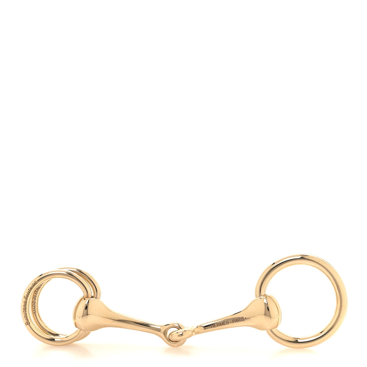 Hermes Permabrass Mors Scarf Ring Gold 2 of 5