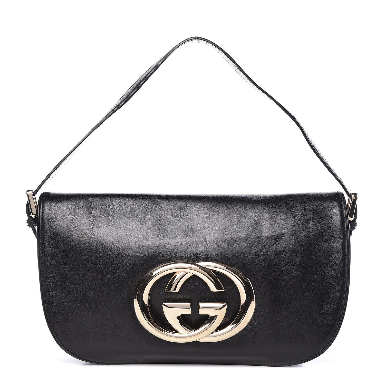 Gucci Calfskin Small Britt Shoulder Bag Black 1 of 11