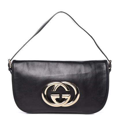 Gucci Calfskin Small Britt Shoulder Bag Black 1 of 11