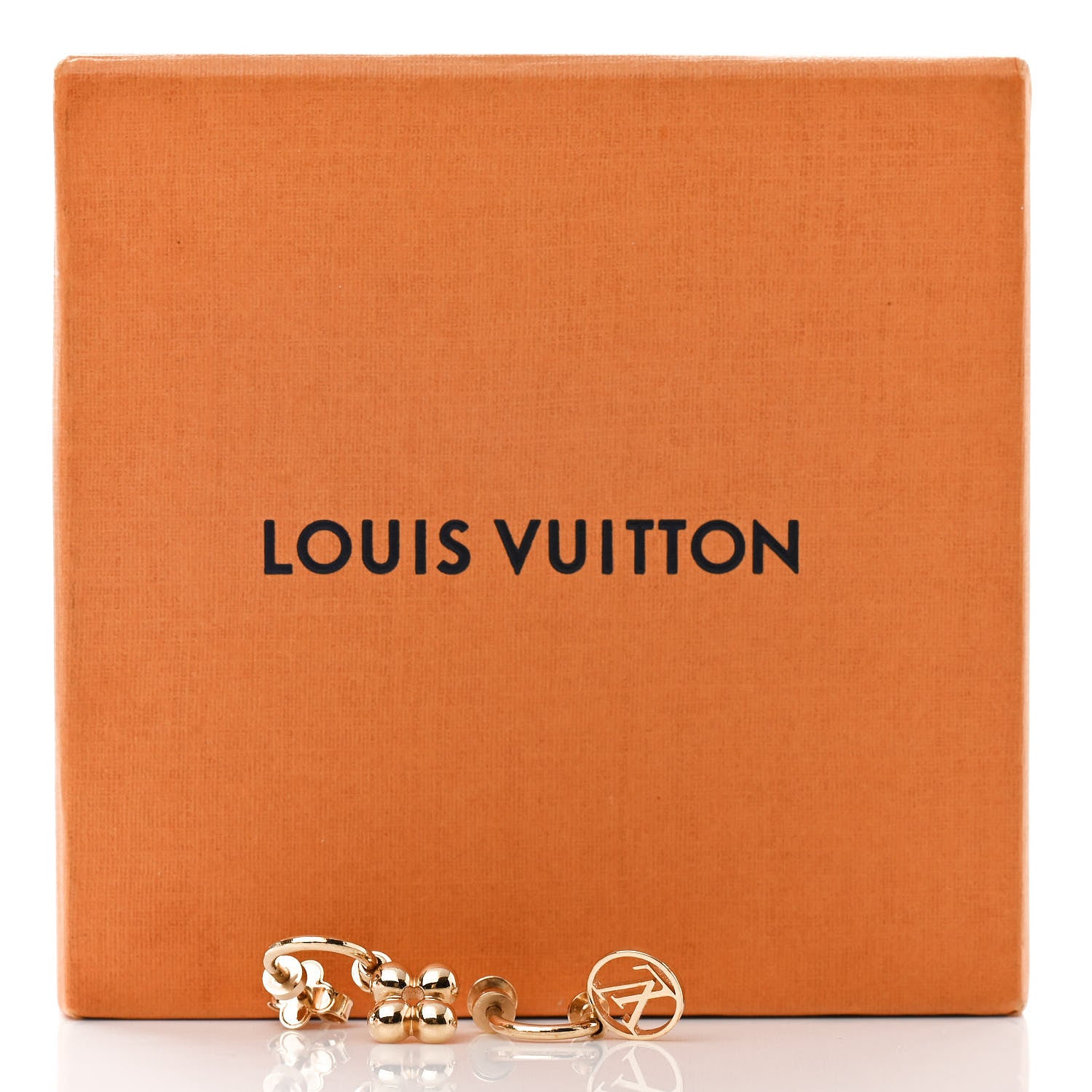 Louis Vuitton Brass Blooming Earrings Gold 5 of 5