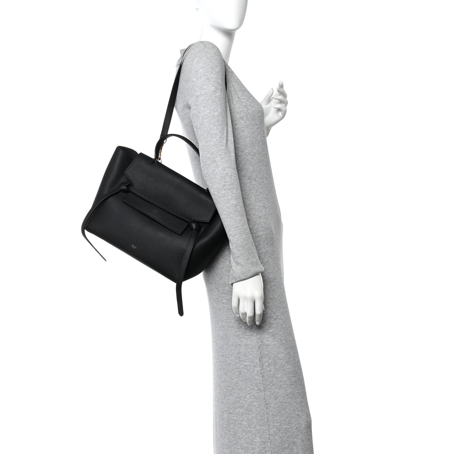 Celine Grained Calfskin Mini Belt Bag Black 2 of 10