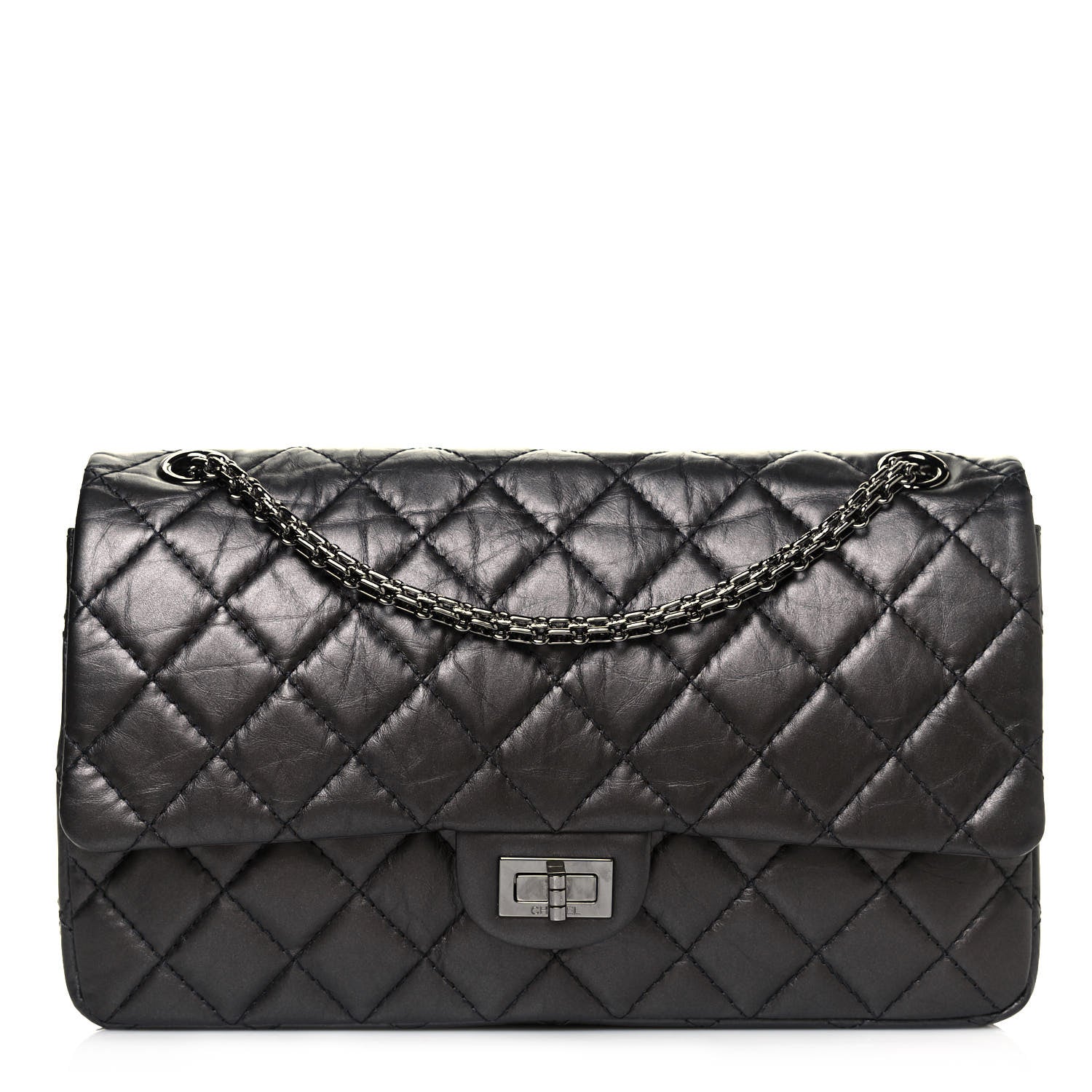 Chanel Aged Calfskin Quilted 2.55 Reissue 226 Flap Black 1 of 15