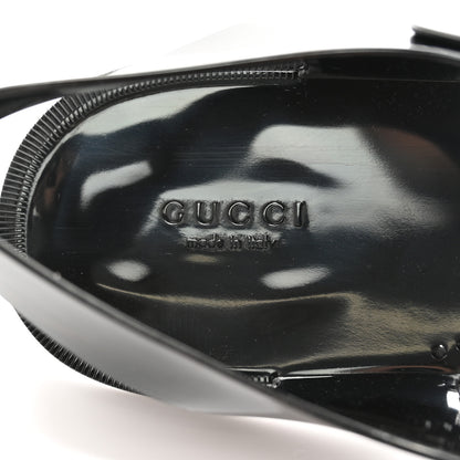 Gucci Shiny Rubber Double G Buckle Strap Sandals 10 Black 7 of 14