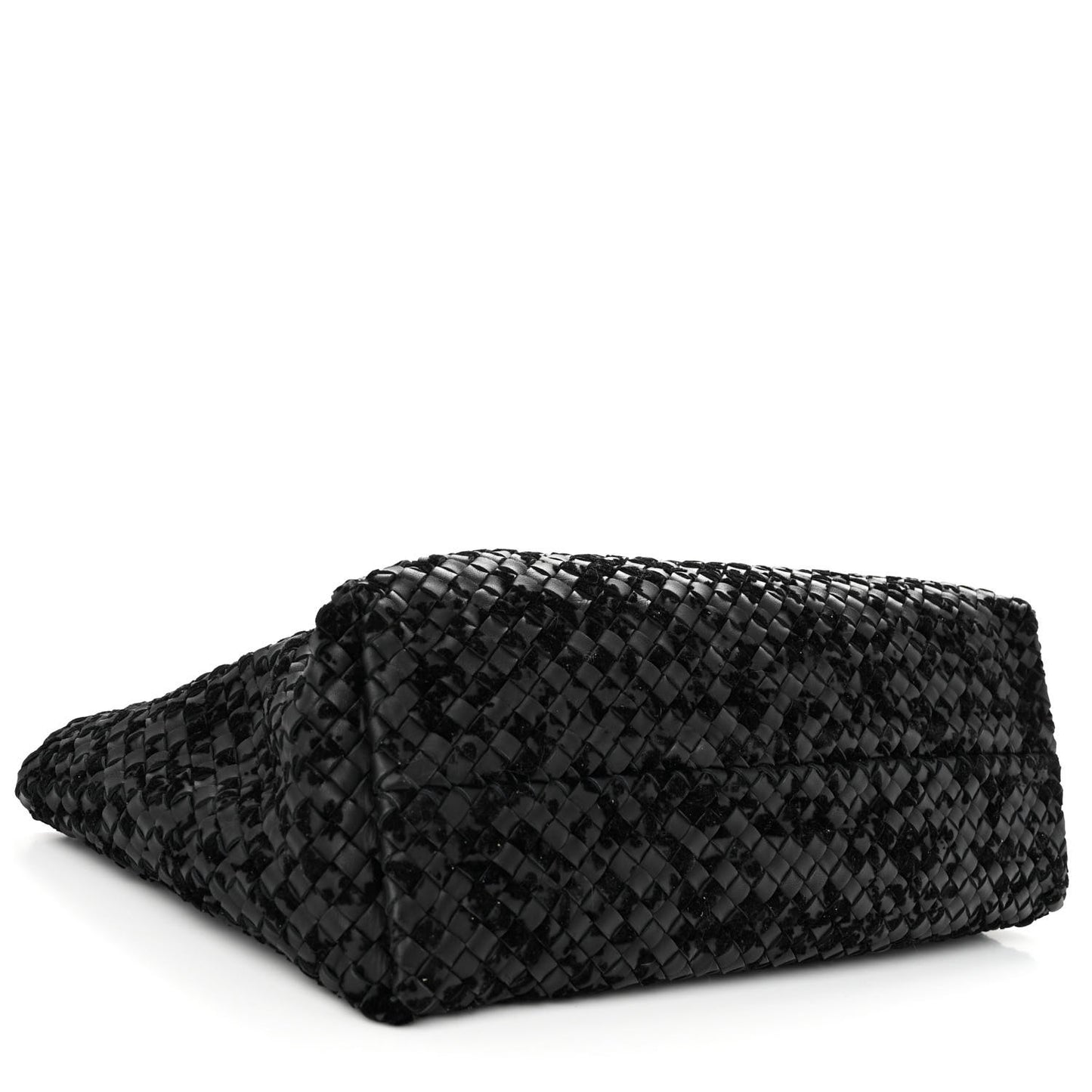 Nappa Velours Intrecciato Medium Cabat Black