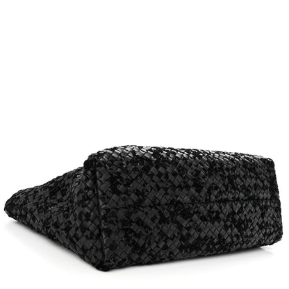 Bottega Veneta Nappa Velours Intrecciato Medium Cabat Black 5 of 10