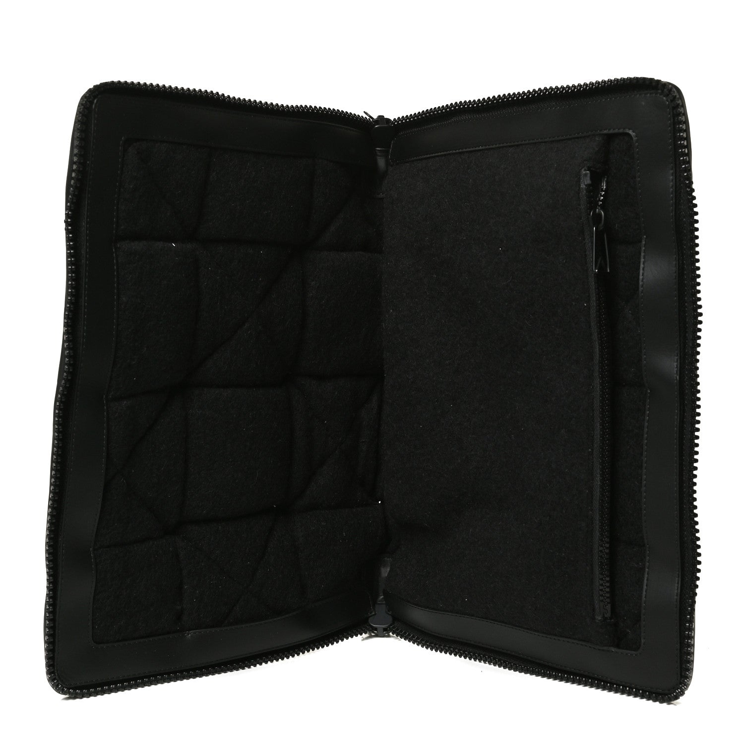Bottega Veneta Calfskin Maxi Intrecciato Puffy Laptop Pouch Black 4 of 10