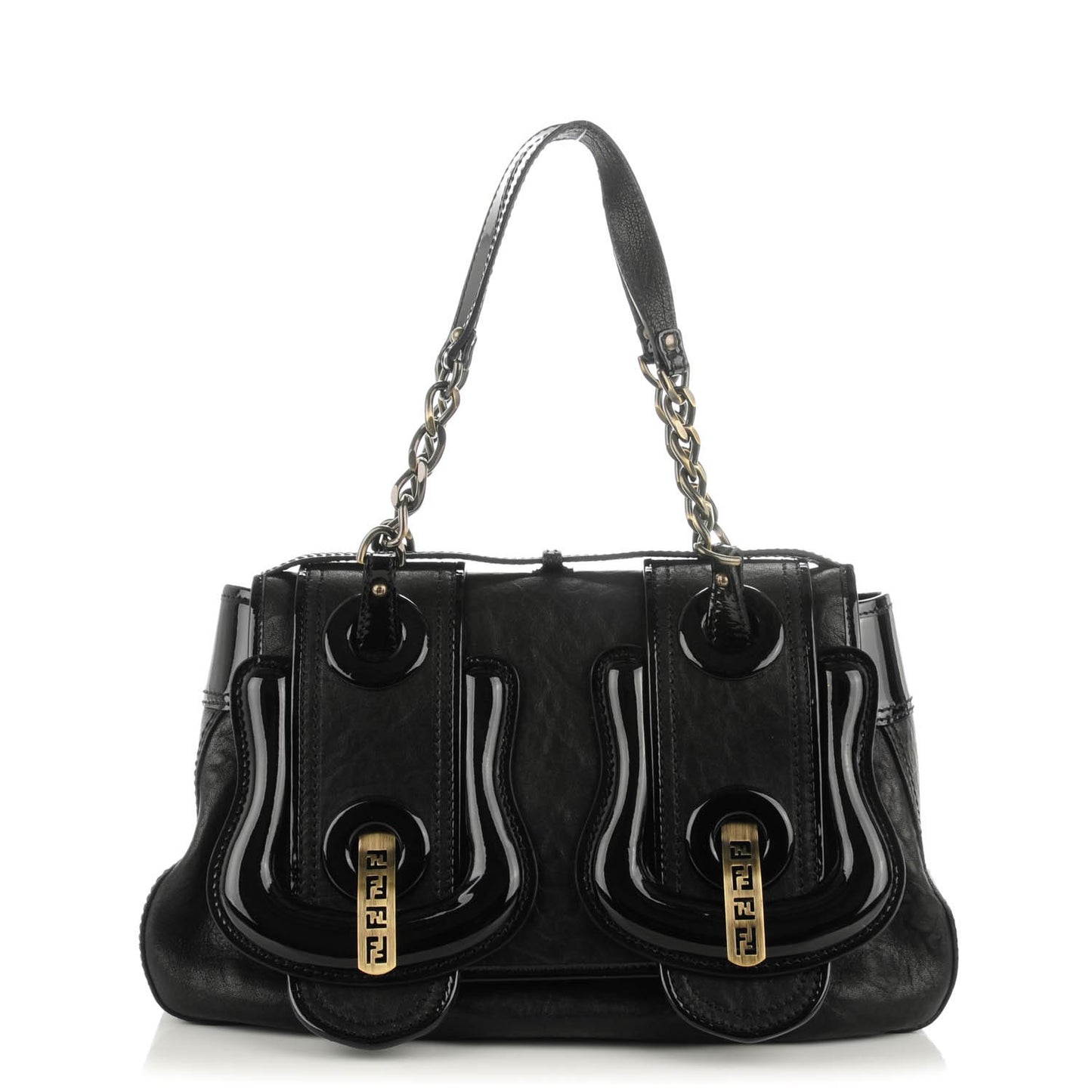 Nappa Patent B Bag Black