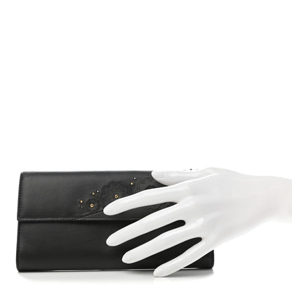 Bottega Veneta Nappa Flowers Continental Flap Wallet Grey 2 of 7