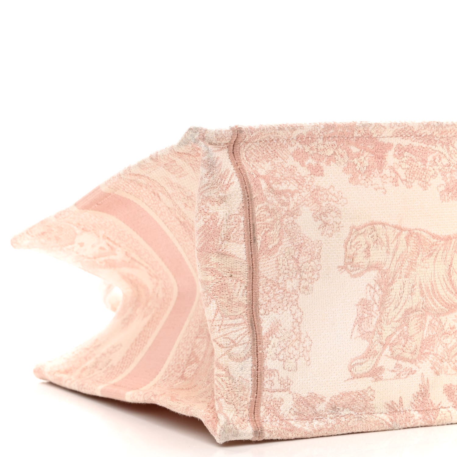 Christian Dior Canvas Toile De Jouy Embroidered Medium Book Tote Pink 8 of 12