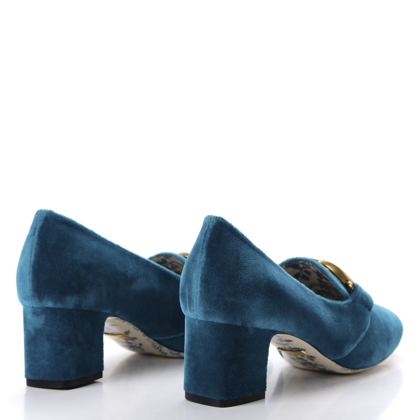 Softy Velvet GG Victoire 55mm Loafer Pumps 37.5 Pavone