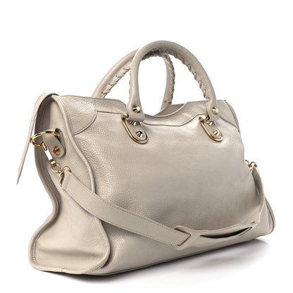 Balenciaga Chevre Gold Hardware Metallic Edge City Beige Praline 3 of 11