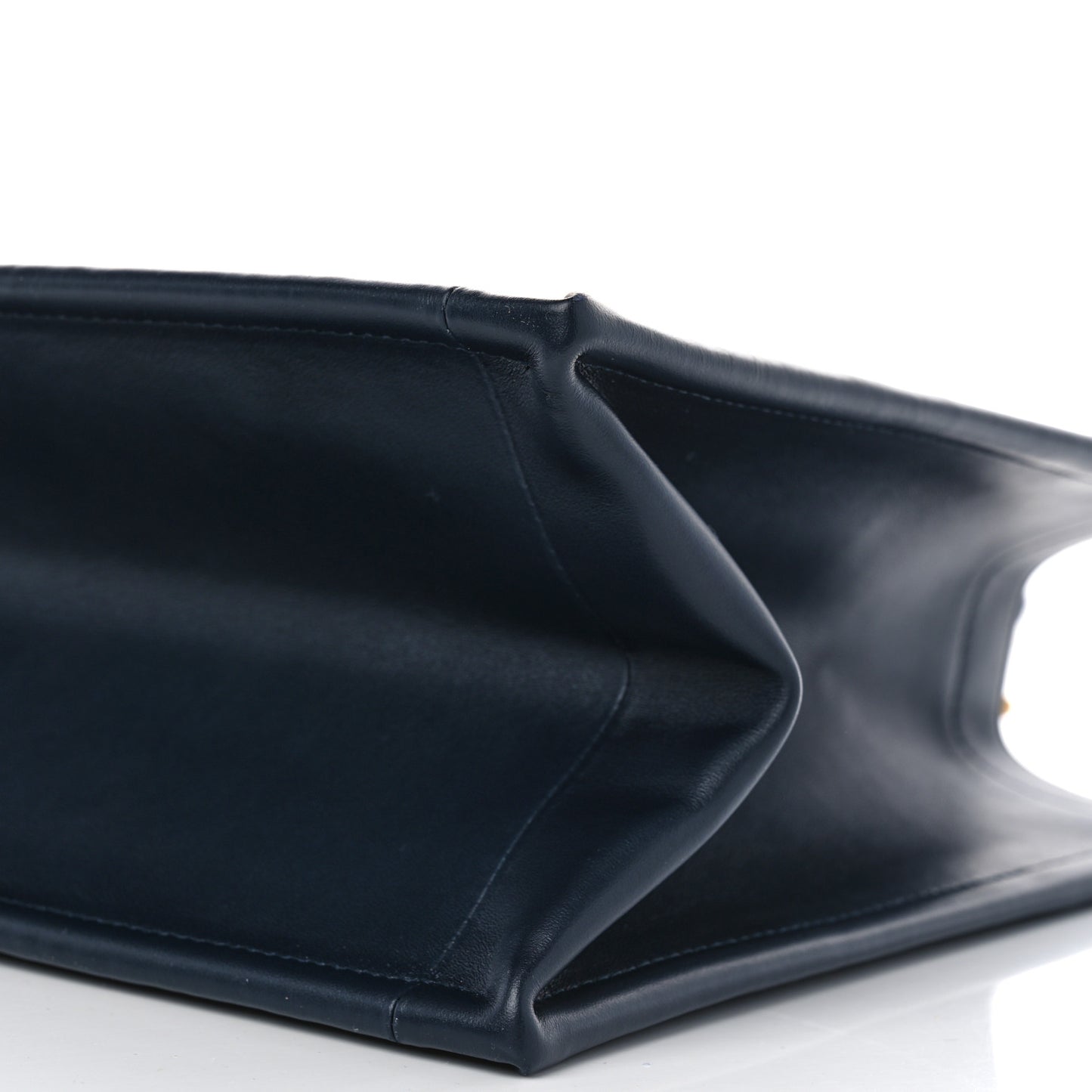Oblique Calfskin Medium Book Tote With Strap Blue Multicolor