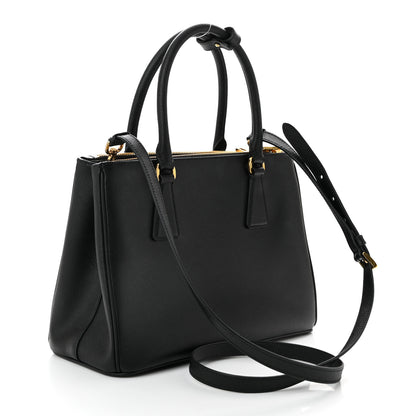 Prada Saffiano Medium Galleria Double Zip Tote Black 3 of 10