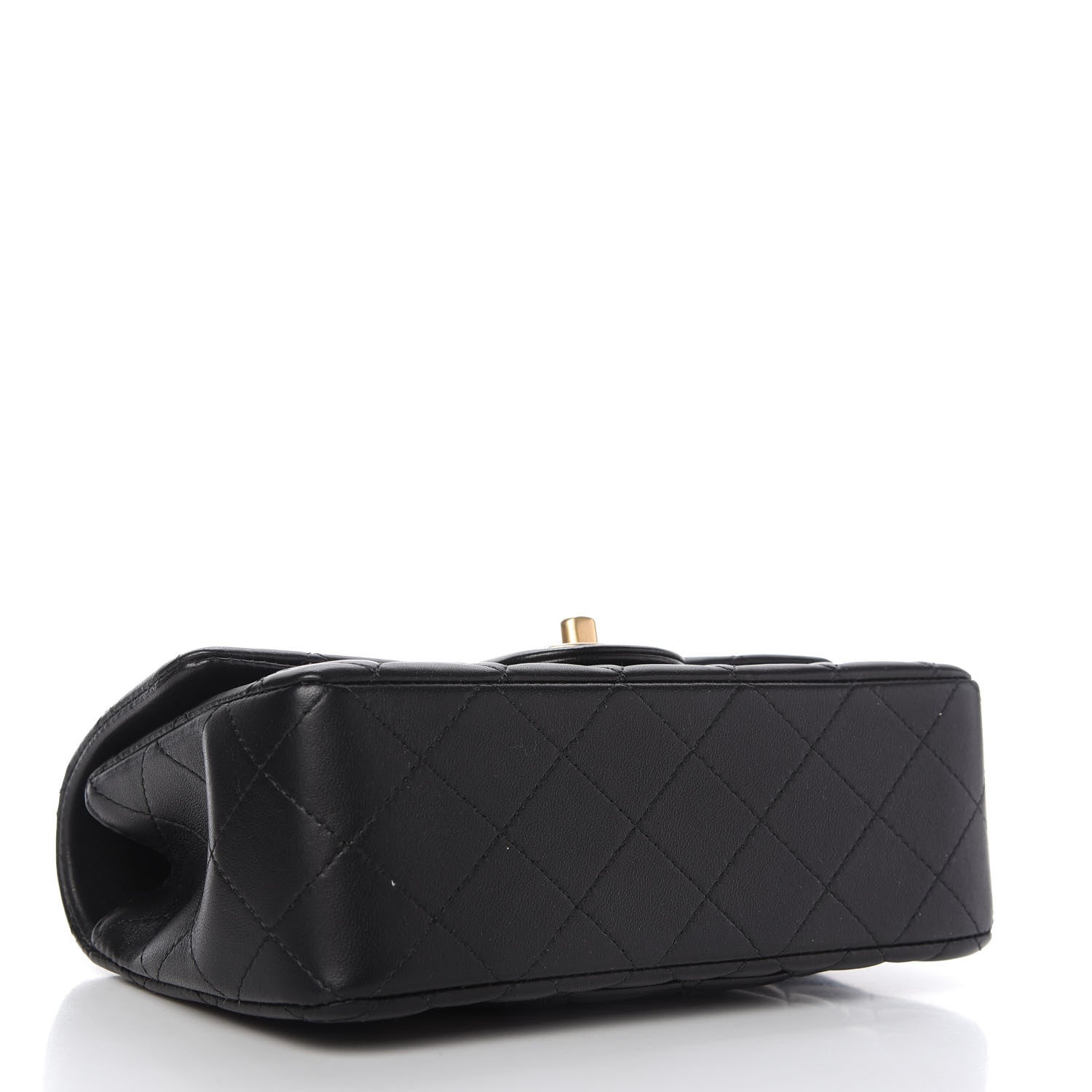 Chanel Lambskin Quilted Mini Top Handle Rectangular Flap Black 4 of 10