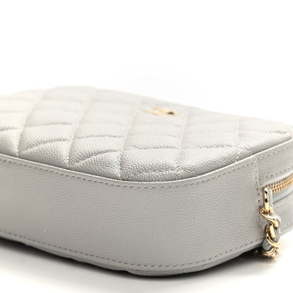 Chanel Caviar Quilted Camera Case Grey 10 of 11