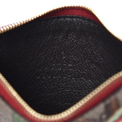 Gucci GG Supreme Monogram Tian Key Case Beige Multicolor Red 6 of 7