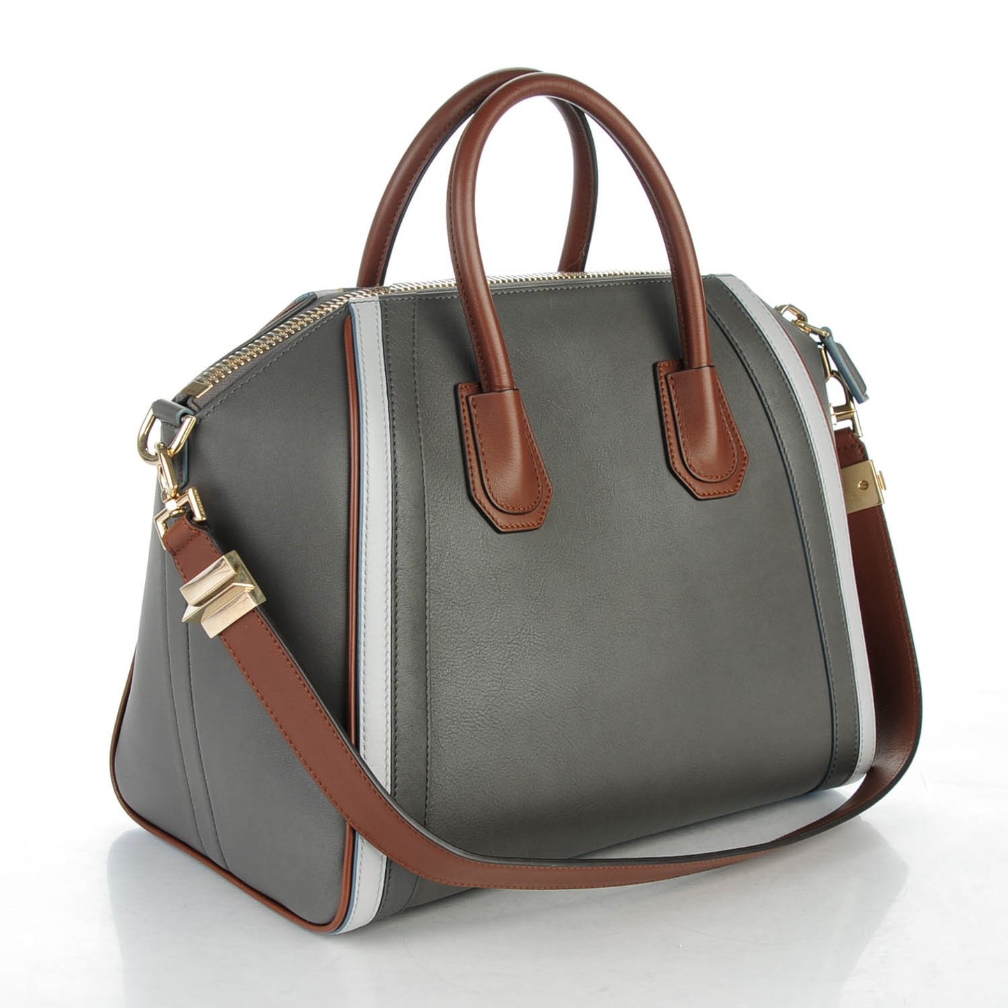 Smooth Calfskin Medium Tri-Color Antigona Dark Grey