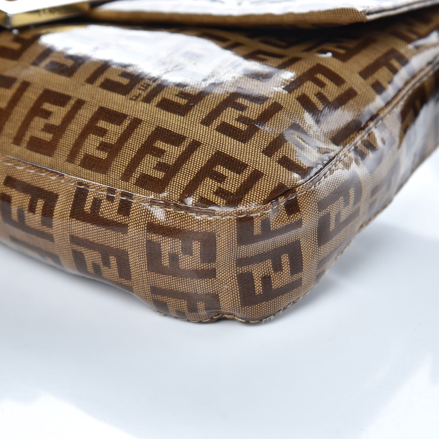 Fendi Vinyl Zucchino Baguette Tobacco 8 of 11