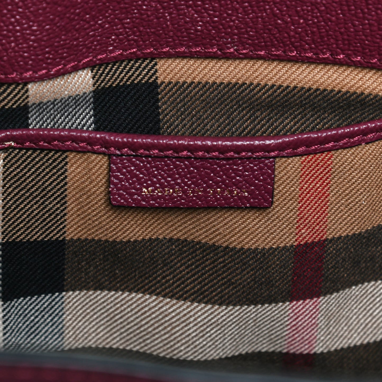 Soft Grain Medium Buckle Tote Dark Plum