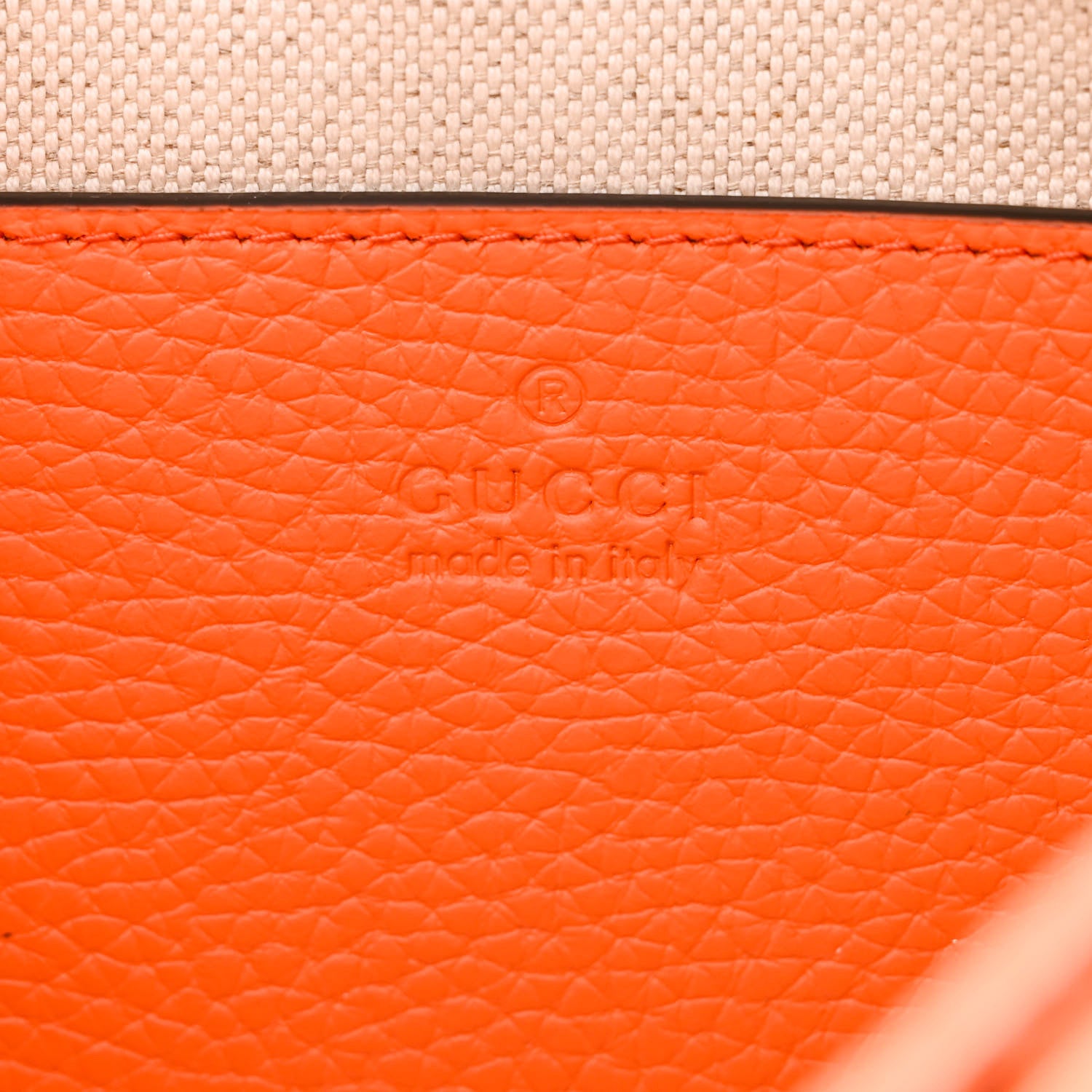 Gucci Piuma Calfskin Jumbo GG Embossed Mini Duffle Bag Good Orange 6 of 10