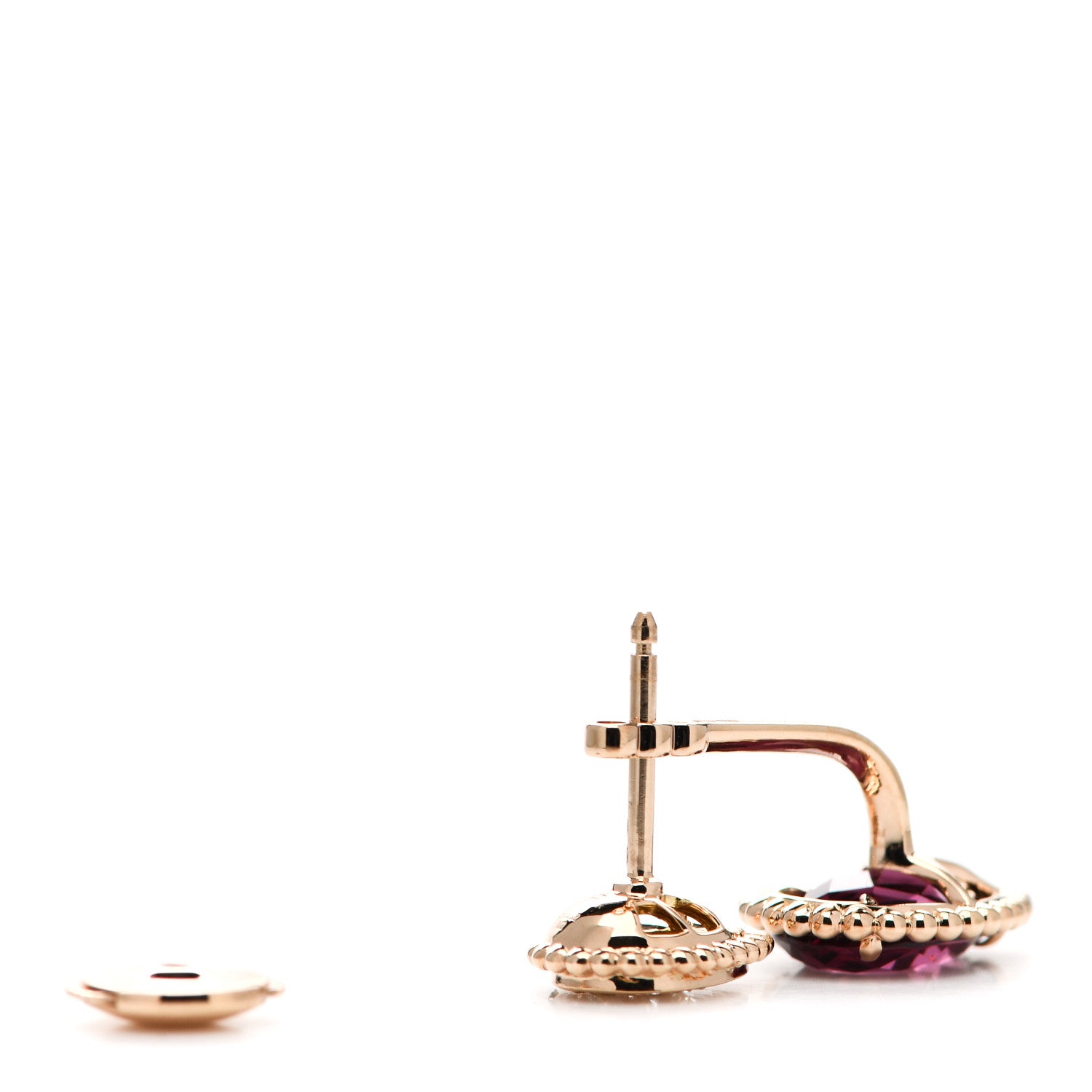 Boucheron 18K Rose Gold Diamond Garnet Serpent Boheme Single Earring 3 of 6