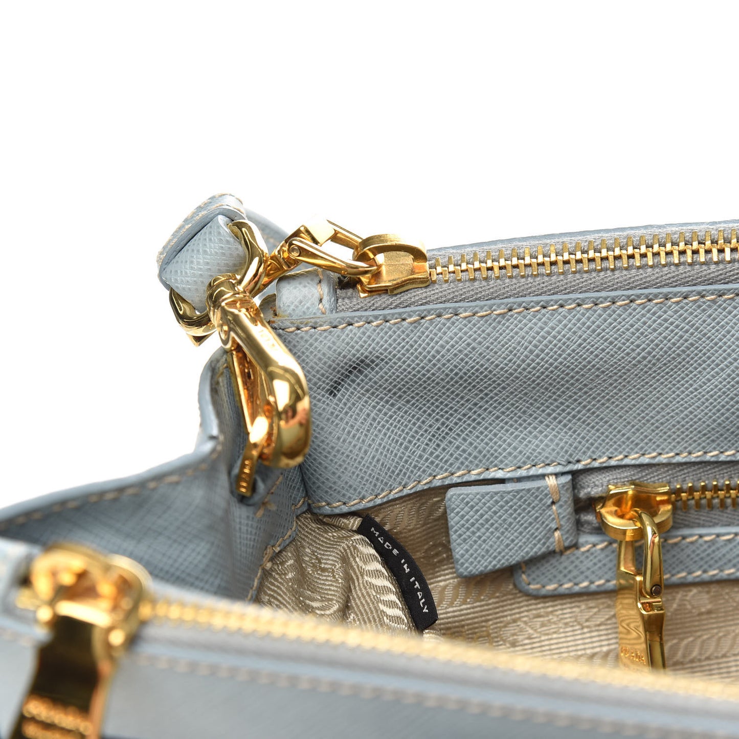 Saffiano Small Galleria Double Zip Tote Lago