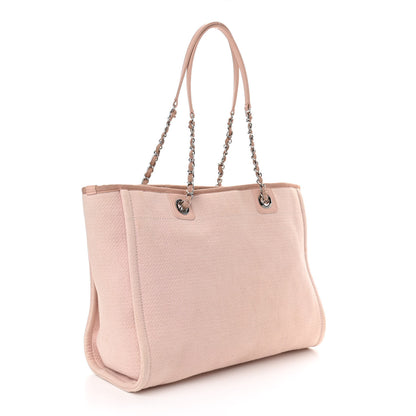Chanel Canvas Small Deauville Tote Rose Pink 2 of 9