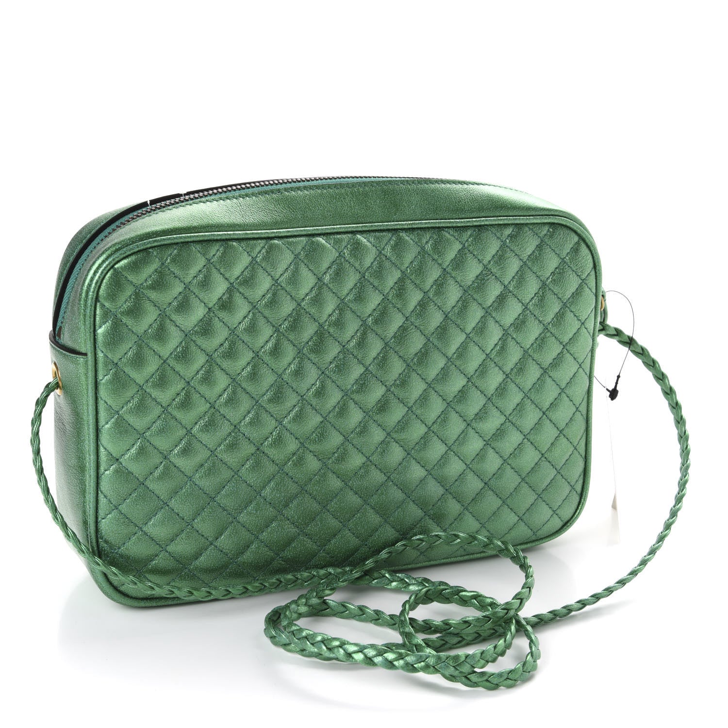 Gucci Laminated Nappa Trapuntata Small Zumi Shoulder Bag Jasmine Green 3 of 10