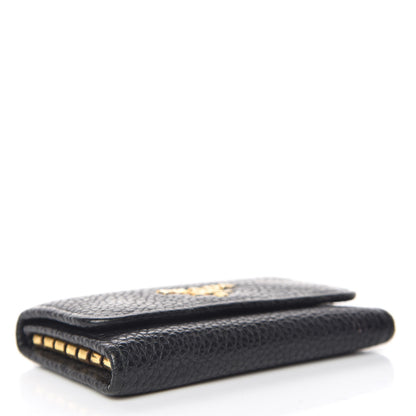 Prada Vitello Grain 6 Key Holder Black 4 of 13