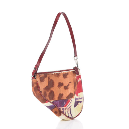 Christian Dior Canvas Le Victim Mini Saddle Pochette Red 3 of 16