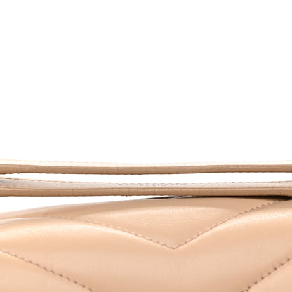 Saint Laurent Calfskin Y Quilted Monogram Medium Loulou Chain Satchel Dark Beige 12 of 12