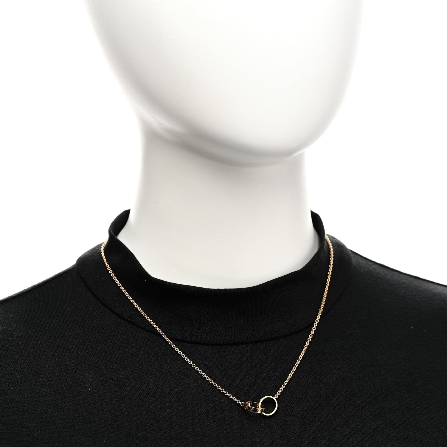Cartier 18K Yellow Gold Interlocking LOVE Necklace 2 of 5