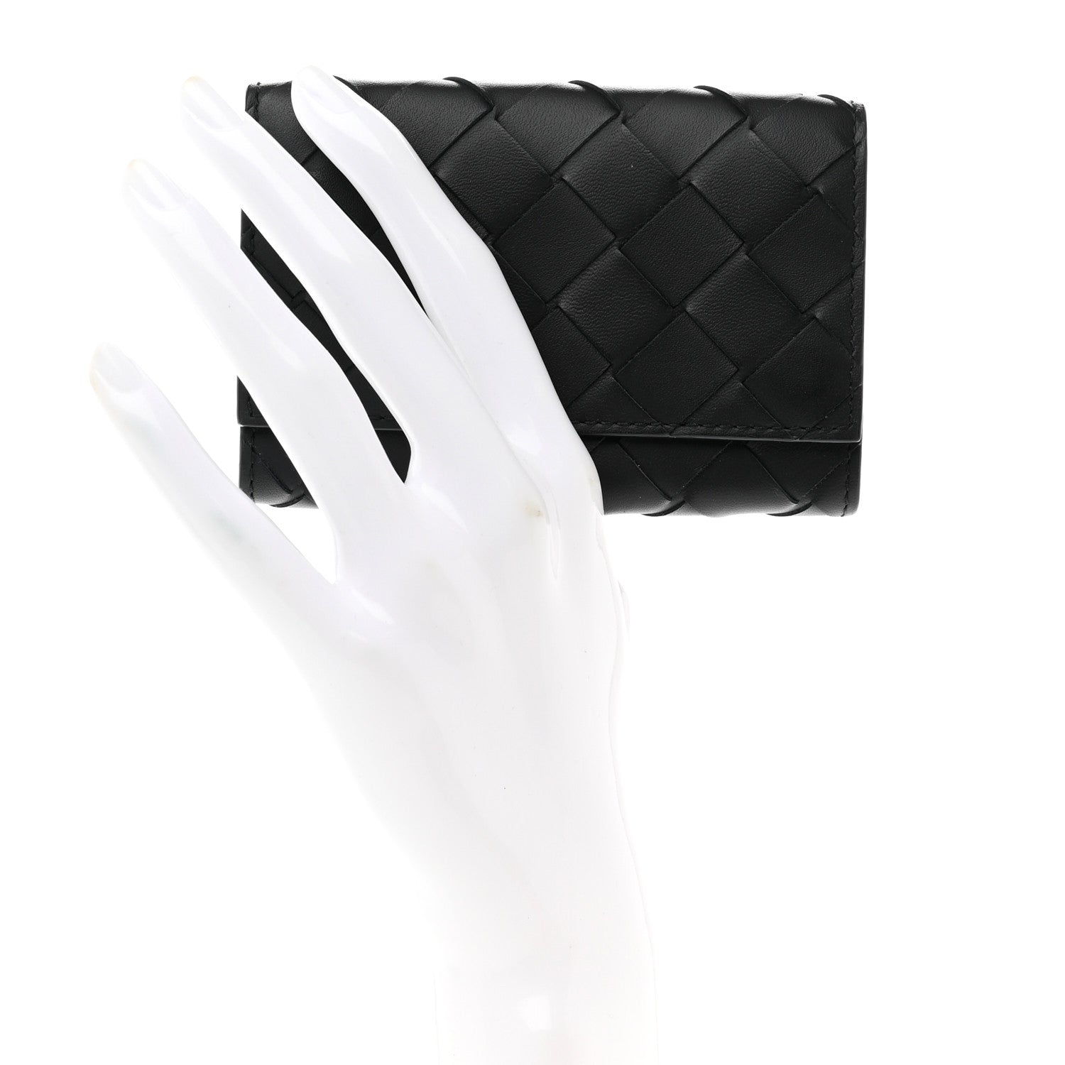 Bottega Veneta Nappa Intrecciato 6 Key Case Black 2 of 6