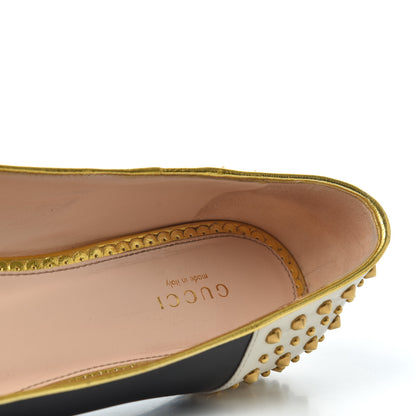 Gucci Calfskin Studded Lexi Ballerina Flats 39.5 Black 13 of 19