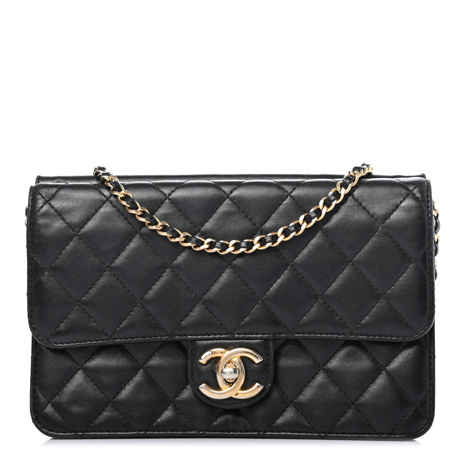 Chanel Lambskin Quilted Medium Crossing Times Flap Black 1 of 9