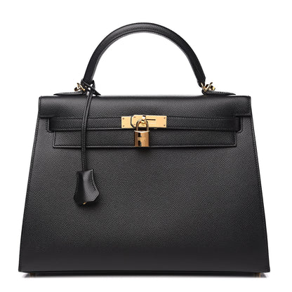 Hermes Epsom Kelly Sellier 32 Black 1 of 9