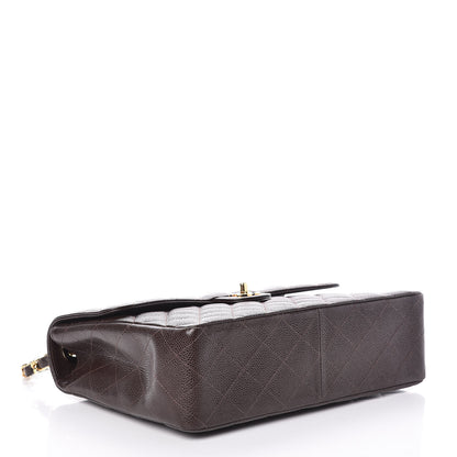 Chanel Caviar Quilted Jumbo Single Flap Brown 4 of 9