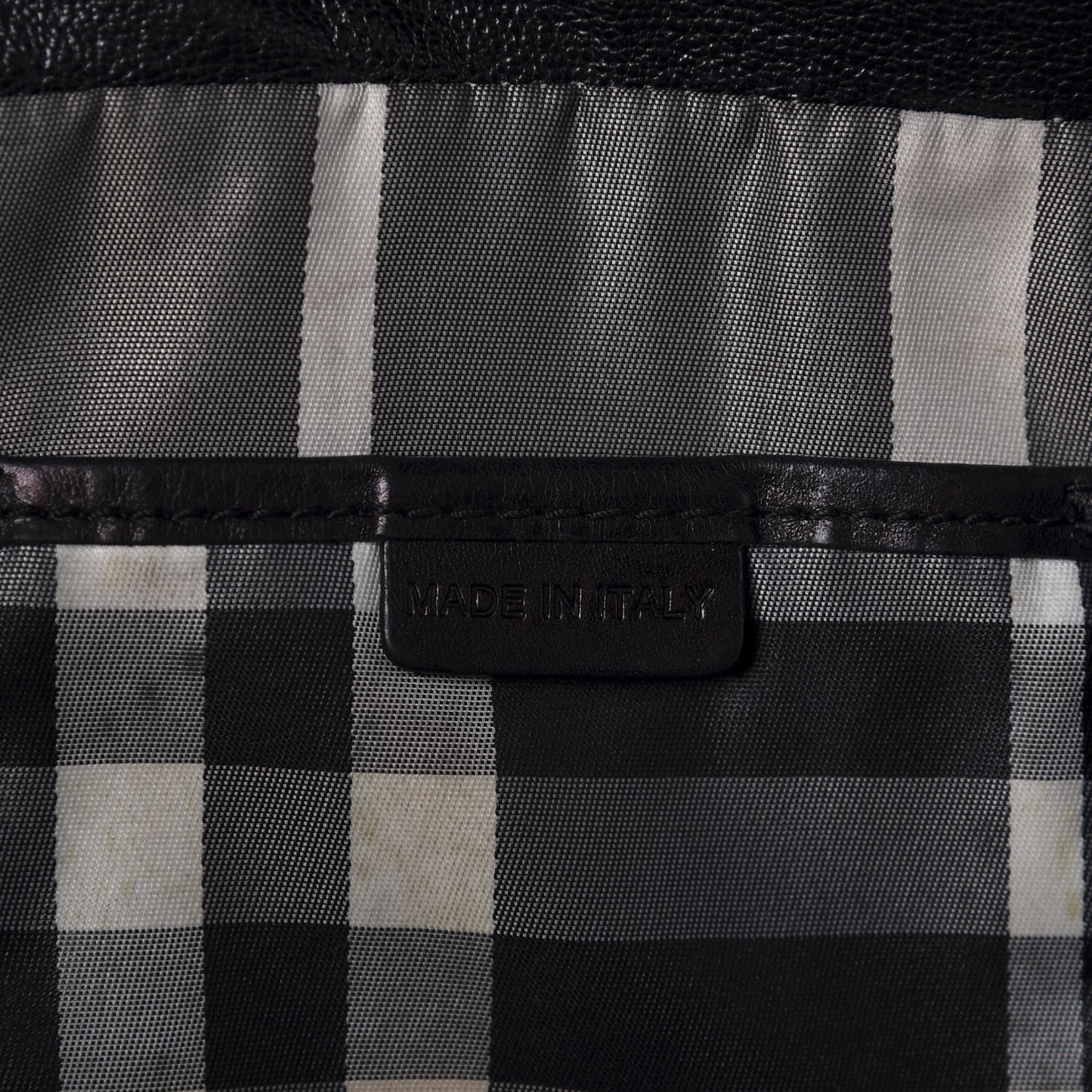 Calfskin Drawstring Tote Black