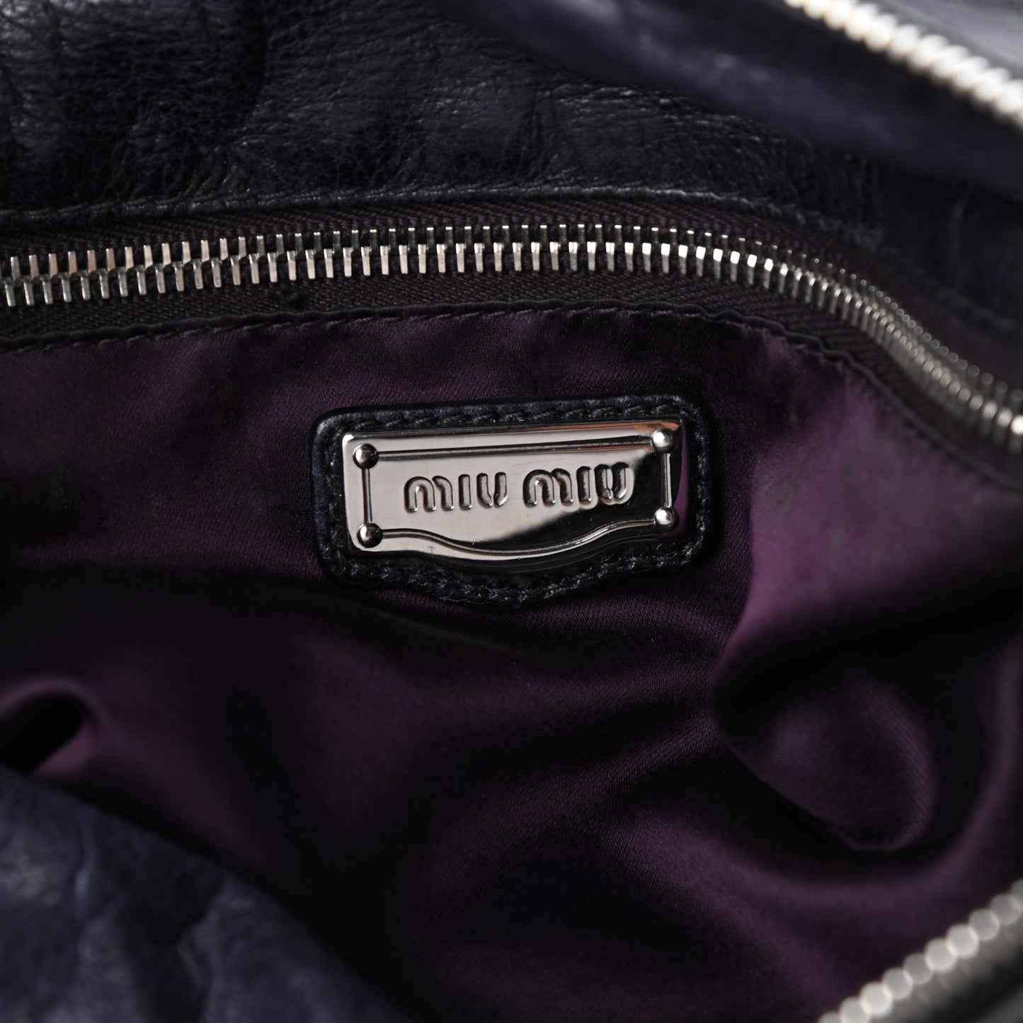 Vitello Lux Medium Bow Bag Bluette