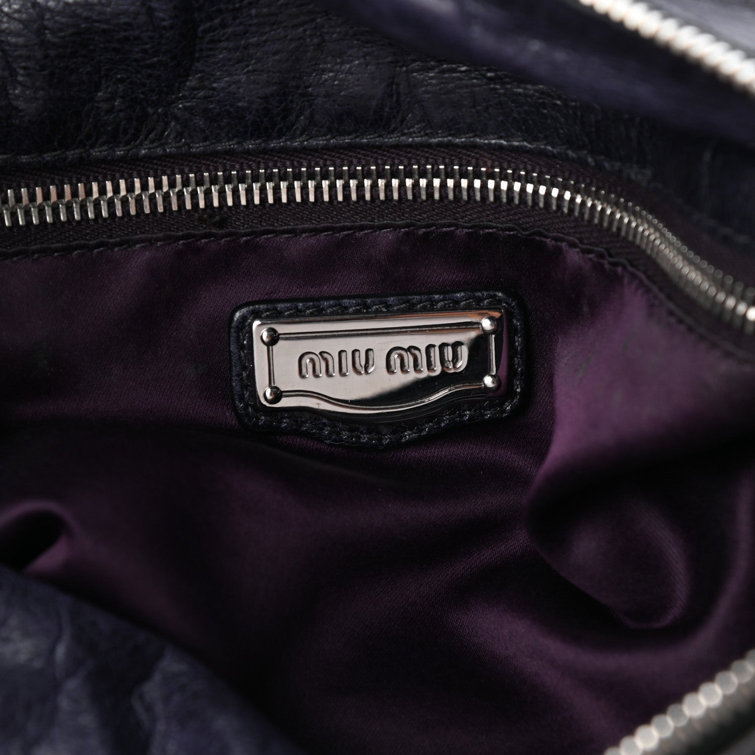 Miu Miu Vitello Lux Medium Bow Bag Bluette 6 of 9