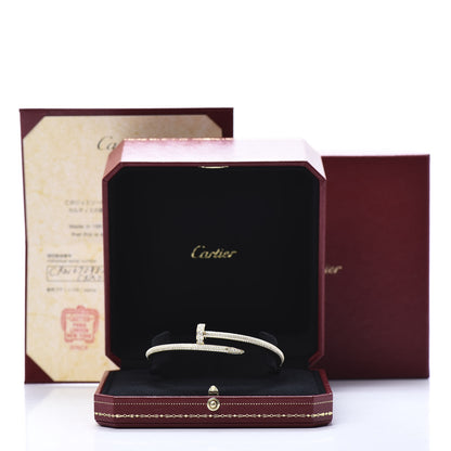 Cartier 18K Yellow Gold Diamond Juste Un Clou Paved Bracelet 19 7 of 7