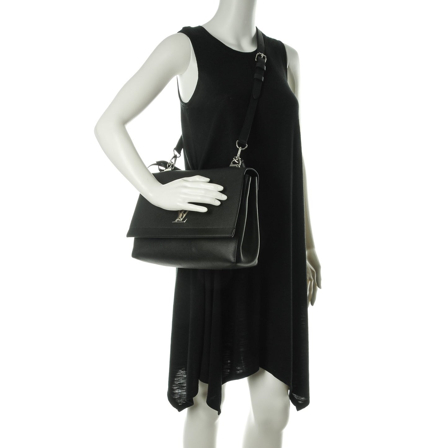 Soft Calfskin Lock Me II Black