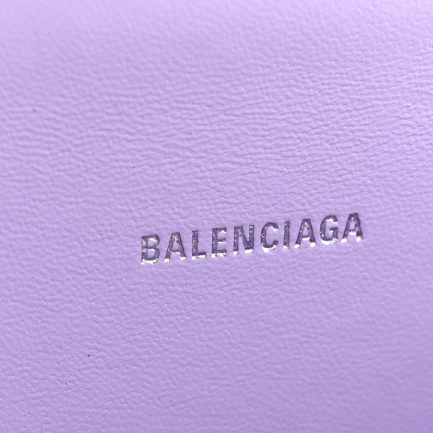 Shiny Calfskin Crocodile Embossed Hourglass Top Handle Bag XS Lilac