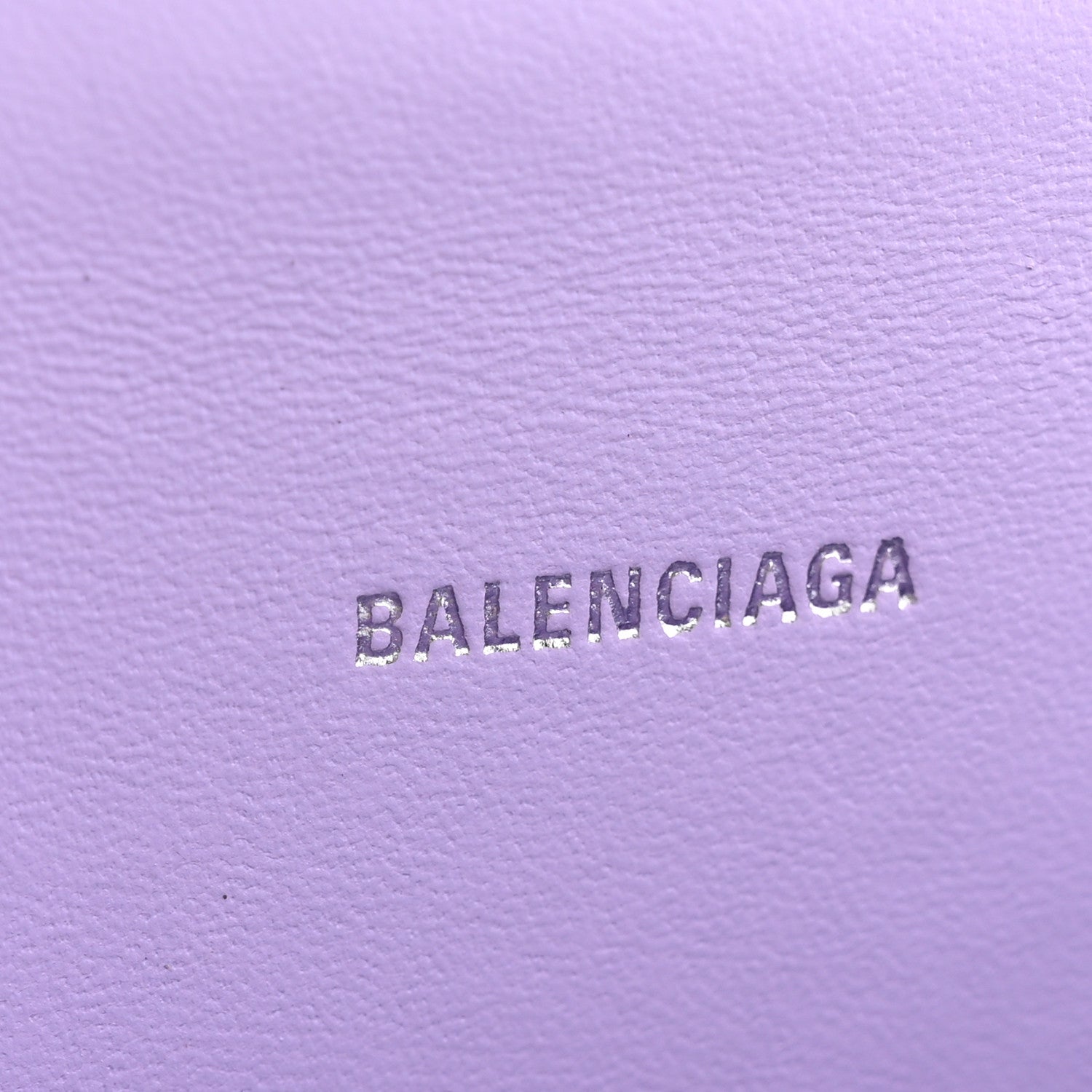 Balenciaga Shiny Calfskin Crocodile Embossed Hourglass Top Handle Bag XS Lilac 6 of 11