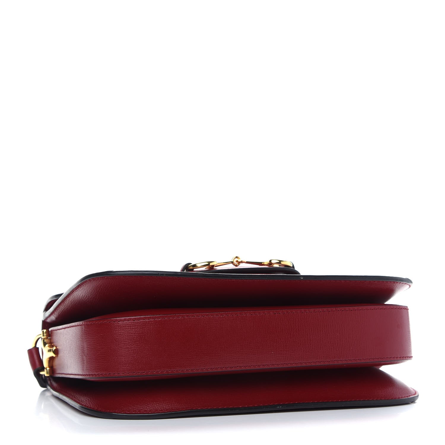 Gucci GG Supreme Monogram Azalea Calfskin Horsebit 1955 Shoulder Bag Beige Ebony New Cherry Red 4 of 9