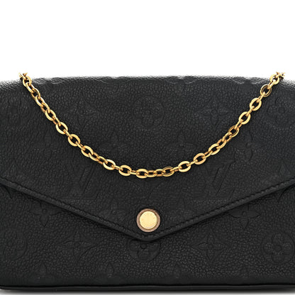 Louis Vuitton Empreinte Pochette Felicie Chain Wallet Black 7 of 10