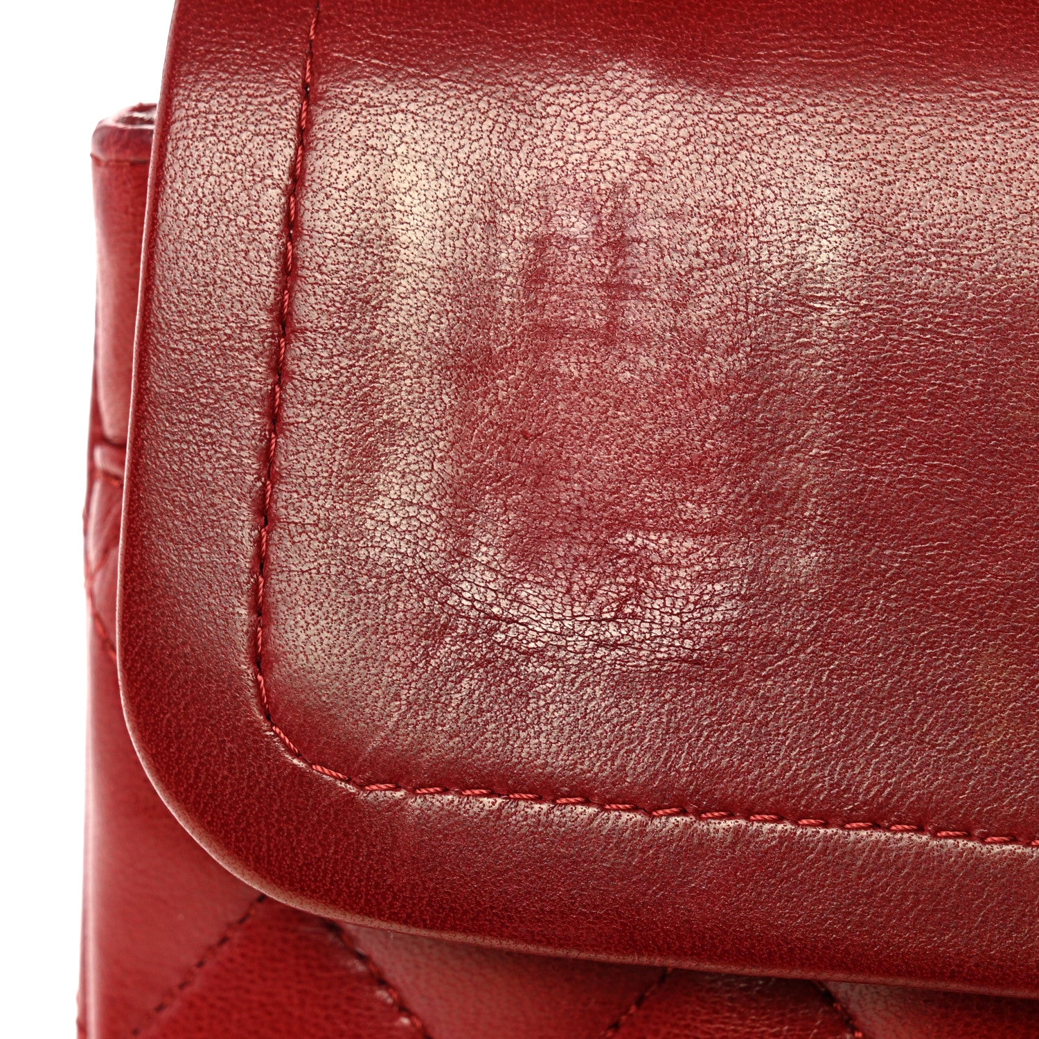 Chanel Lambskin Quilted Medium Double Flap Red 13 of 14