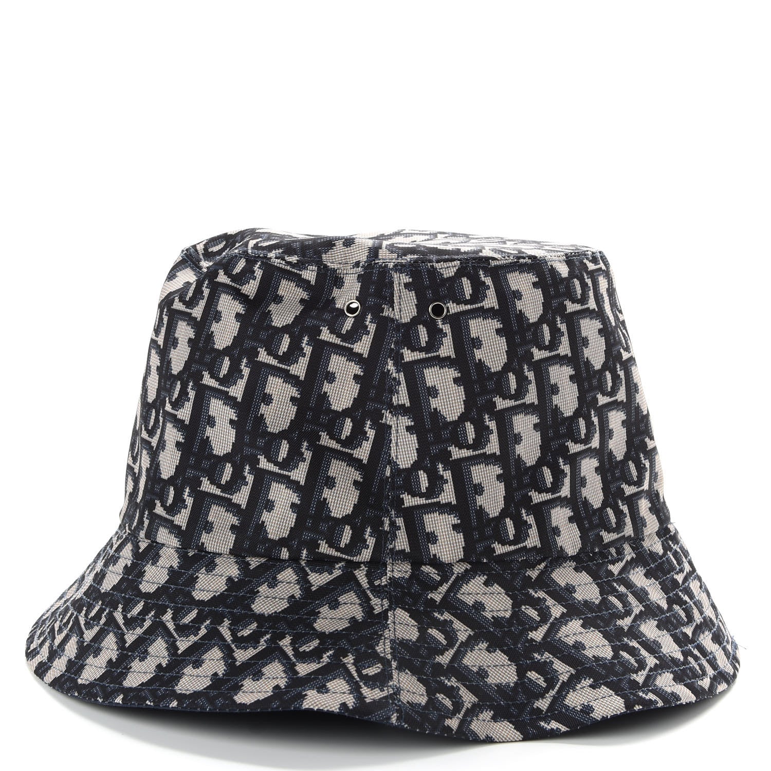 Christian Dior Oblique Reversible Teddy-D Brim Bucket Hat 57 Blue 5 of 9