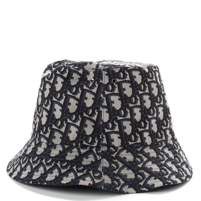 Christian Dior Oblique Reversible Teddy-D Brim Bucket Hat 57 Blue 5 of 9